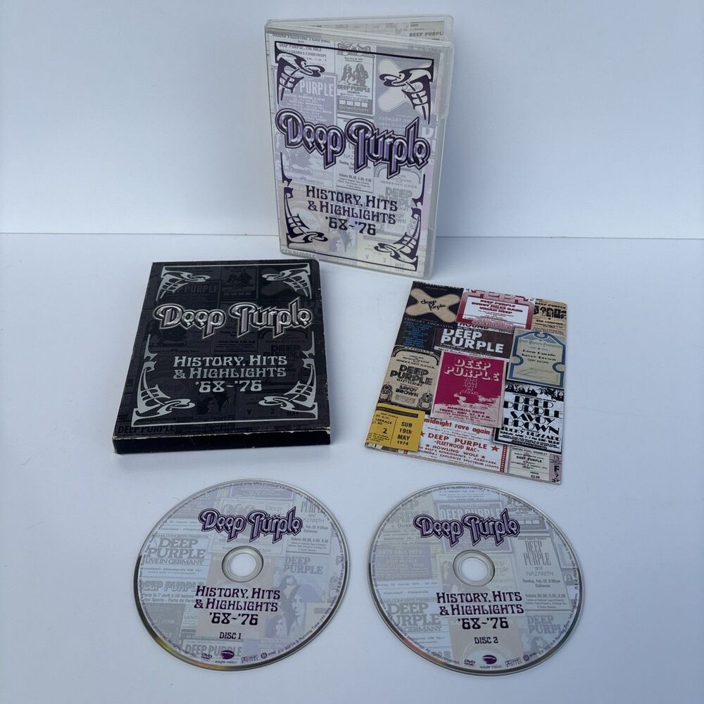 Deep Purple: History, Hits & Highlights ’68-’76 (DVD) 2-disc Vintage Rock Band